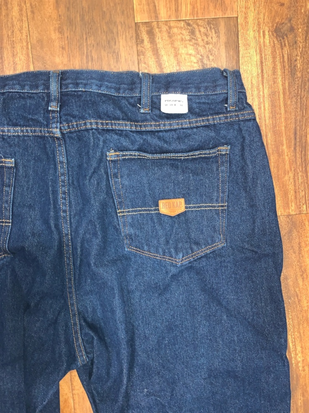 NWOT Red Kap Dark Wash Jeans W48 L34 Relaxed Fit Men's Dark Blue Denim Jeans